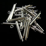 Fermoir - Embout à clipser plaqué argent 20 mm (2 pces)