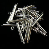 Fermoir - Embout à clipser plaqué argent 20 mm (2 pces)