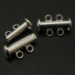 Fermoir - Glissière 2 rangs argenté (à la pièce)