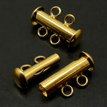 Fermoir - Glissière 2 rangs doré (à la pièce)