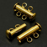 Fermoir - Glissière 2 rangs doré (à la pièce)