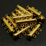 Fermoir - Glissière 3 rangs doré (à la pièce)