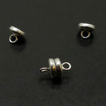 Fermoir - Aimanté plat argenté 5 mm (à la pièce)