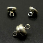 Fermoir - Aimanté plat argenté 11.5 mm (à la pièce)