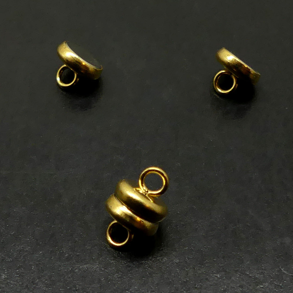 Fermoir - Aimanté plat doré 11 mm (1 set de 2 pièces)