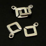 Fermoir - Crochet Carré - Argenté (1 pce)