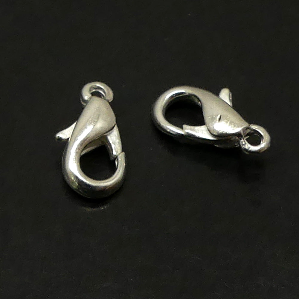 Fermoir - Mousqueton - argenté 10 x 5 mm (à la pièce)