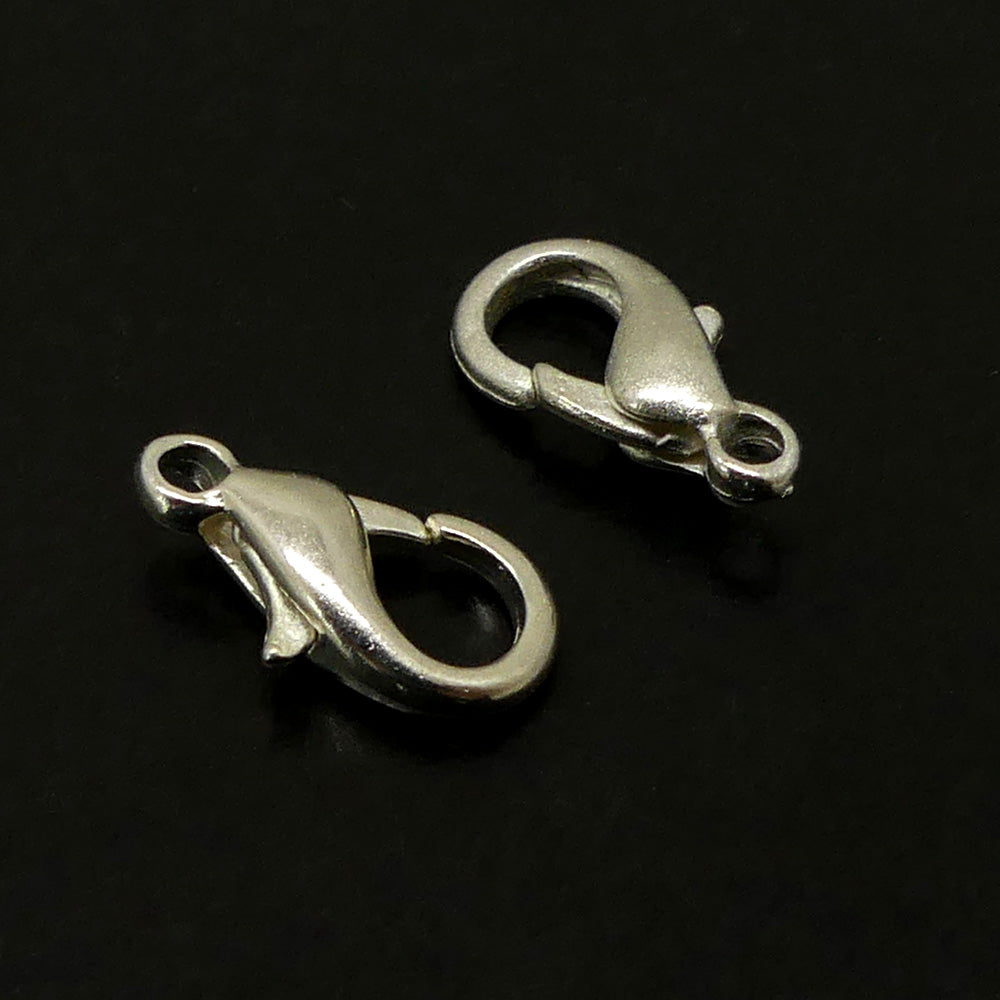 Fermoir - Mousqueton Argenté 15 x 8 mm (1 pce)