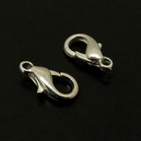 Fermoir - Mousqueton Argenté 15 x 8 mm (1 pce)