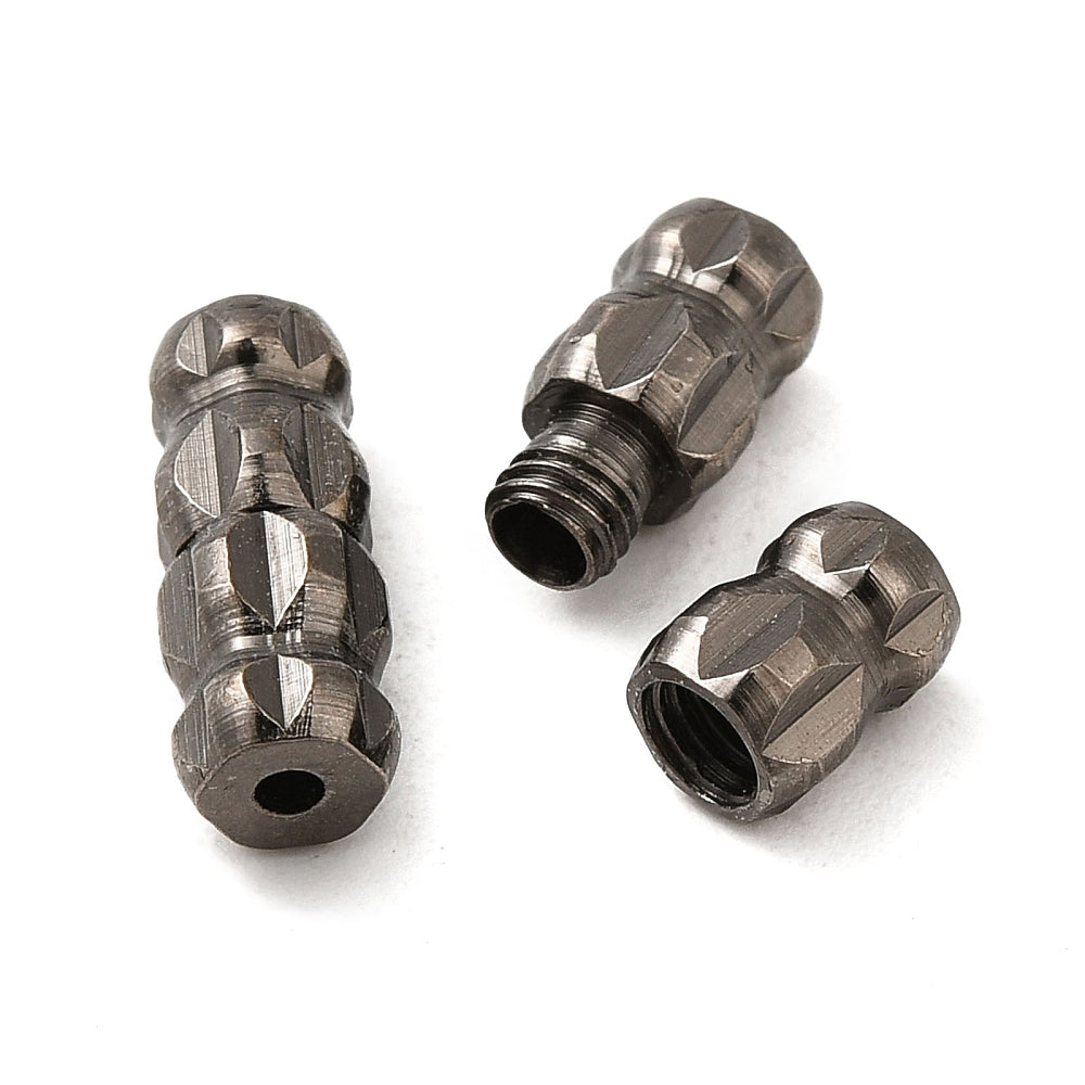 Fermoirs en laiton tube- Vert métal (5pces)