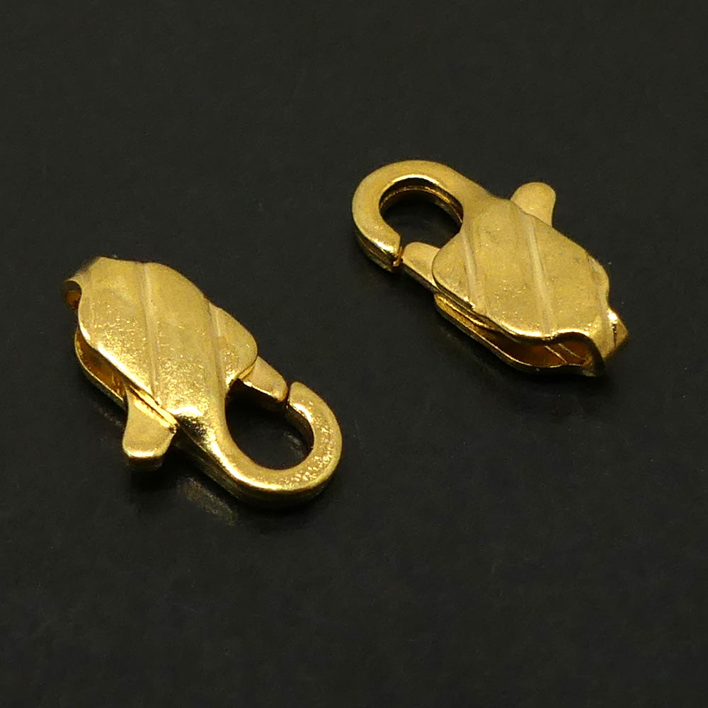 Fermoir - Mousqueton Doré Strié (1 pce)