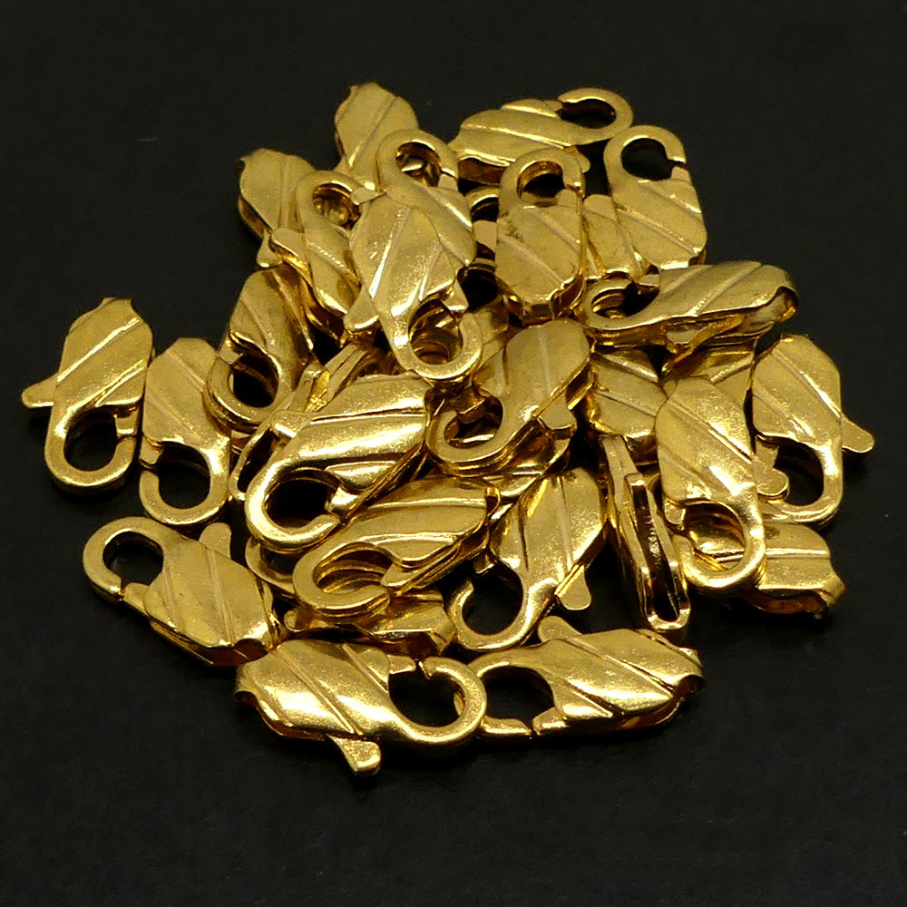 Fermoir - Mousqueton Doré Strié (1 pce)