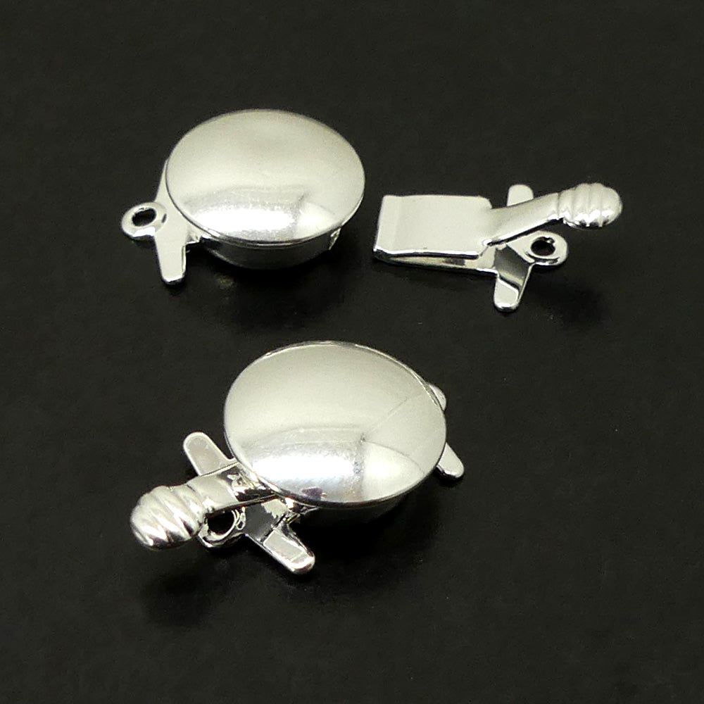 Fermoir - Clip Tortue en Laiton - Plaqué Argent (1pce)