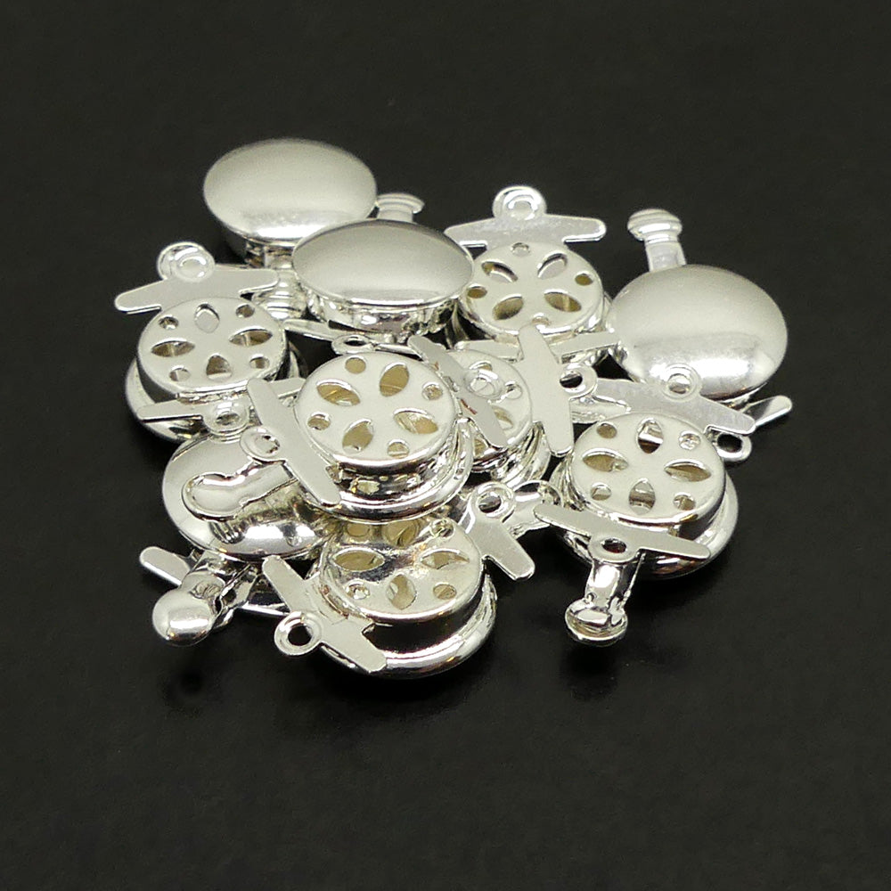 Fermoir - Clip Tortue en Laiton - Plaqué Argent (1pce)