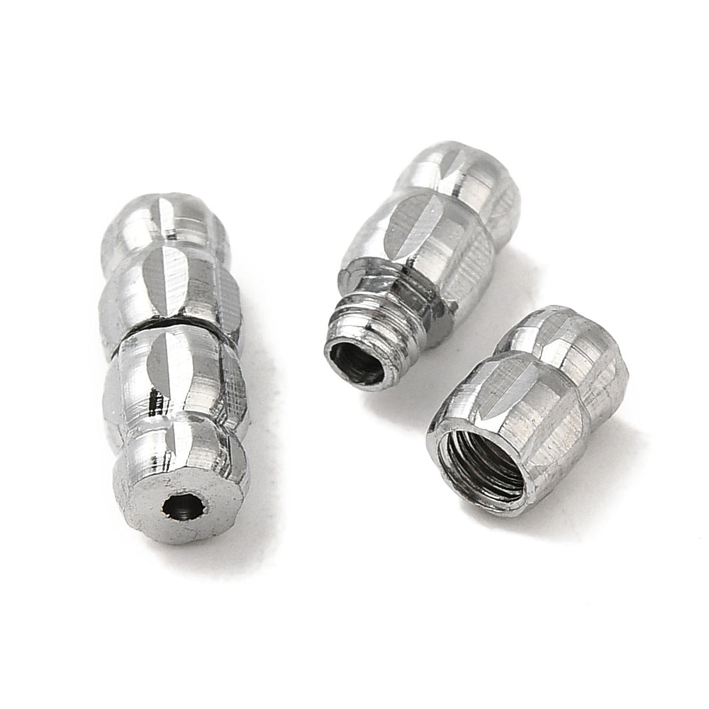 Fermoirs en laiton tube- Platine(5pces)