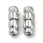 Fermoirs en laiton tube- Platine(5pces)