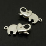 Fermoir - Mousqueton Éléphant -  Argenté (1 pce)