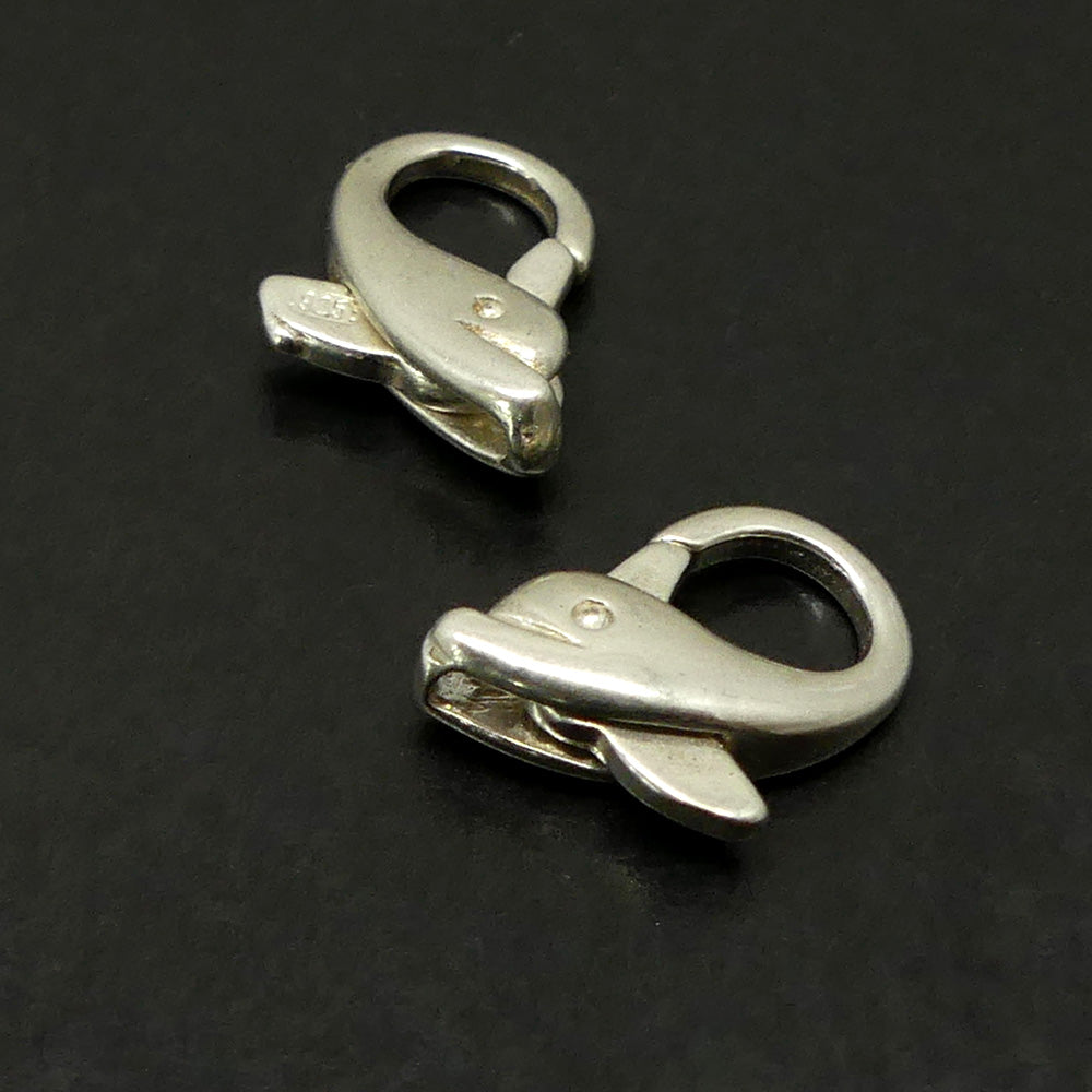 Fermoir - Mousqueton Poisson Argenté (1 pce)