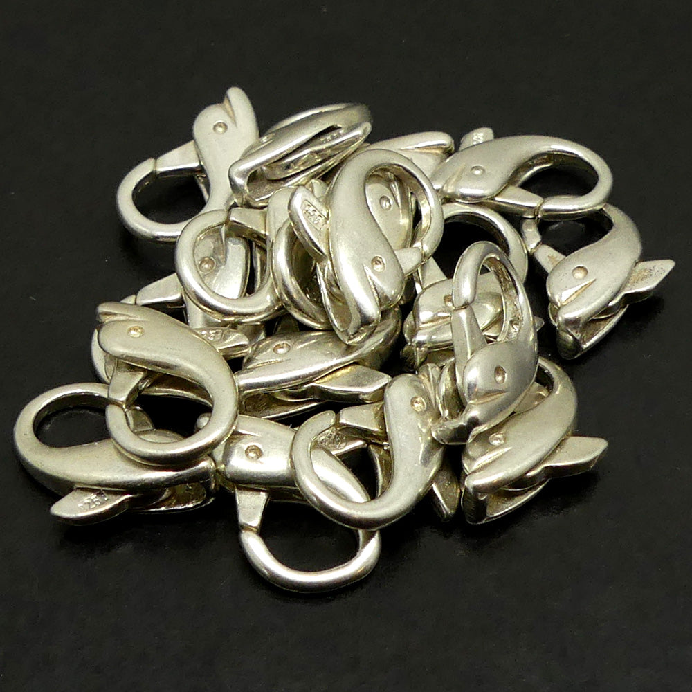 Fermoir - Mousqueton Poisson Argenté (1 pce)