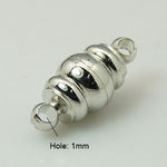 Fermoirs magnétiques "Ovale"- Platine (1pce)