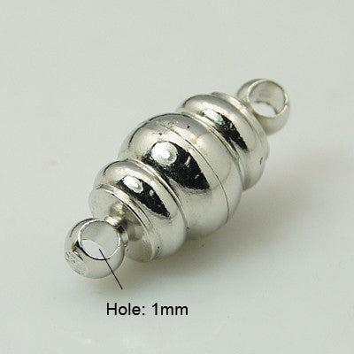 Fermoirs magnétiques "Ovale"- Platine (1pce)