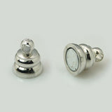 Fermoirs magnétiques "Ovale"- Platine (1pce)