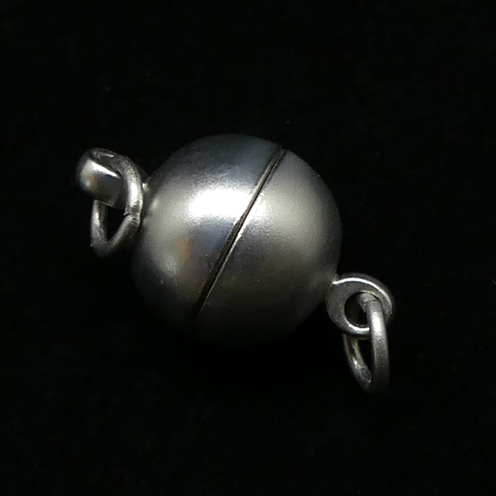 Fermoir magnétique Boule 10mm - Platine mat - 1 pce 