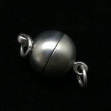 Fermoir magnétique Boule 10mm - Platine mat - 1 pce 