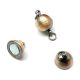 Fermoir - Aimanté boule 10 mm - Cuivré  (1 pièce)