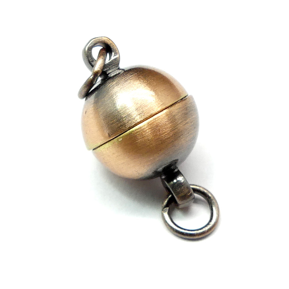 Fermoir - Aimanté boule 10 mm - Cuivré  (1 pièce)