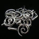 Fermoir - Spirale avec calotte -Argenté (1 pièce)