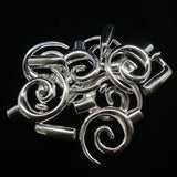 Fermoir - Spirale avec calotte -Argenté (1 pièce)