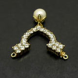 Fermoir - Clip Fantaisie avec Perle - Doré (1 pièce)