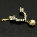 Fermoir - Clip Fantaisie avec Perle - Doré (1 pièce)