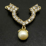 Fermoir - Clip Fantaisie avec Perle - Doré (1 pièce)