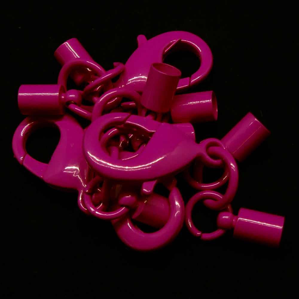 Fermoir - Mousqueton à calotte - Rose (1 pièce)