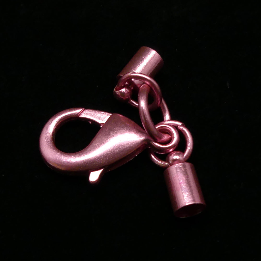 Fermoir - Mousqueton à calotte -Rose doré (1 pièce)