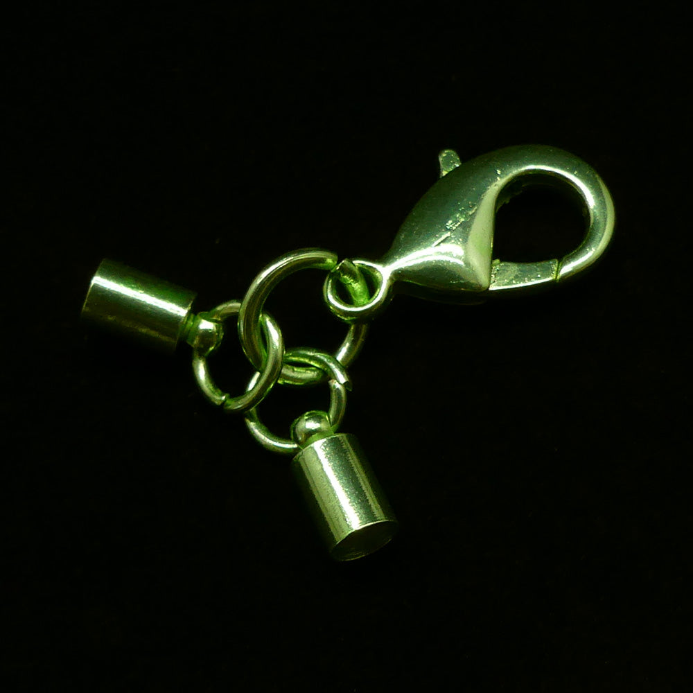 Fermoir - Mousqueton à calotte - Vert (1pièce)