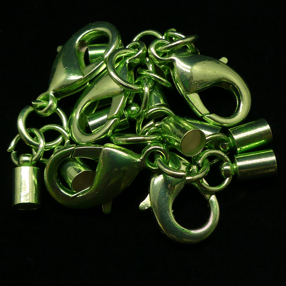 Fermoir - Mousqueton à calotte - Vert (1pièce)