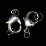 Fermoir - Mousqueton 27 x 15 mm - Argenté  (1 pièce)