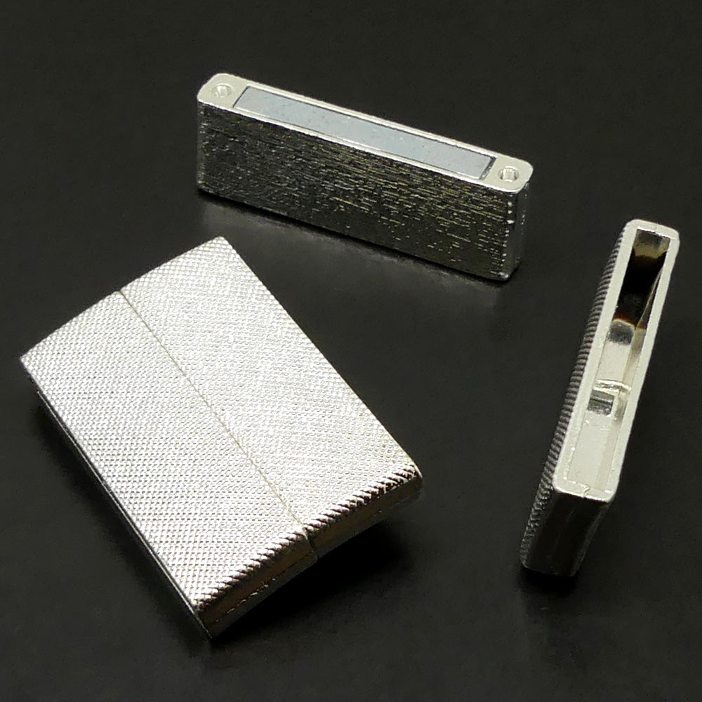 Fermoir - Aimant Rectangle 40 x 25 mm - Platine (1 pièce)