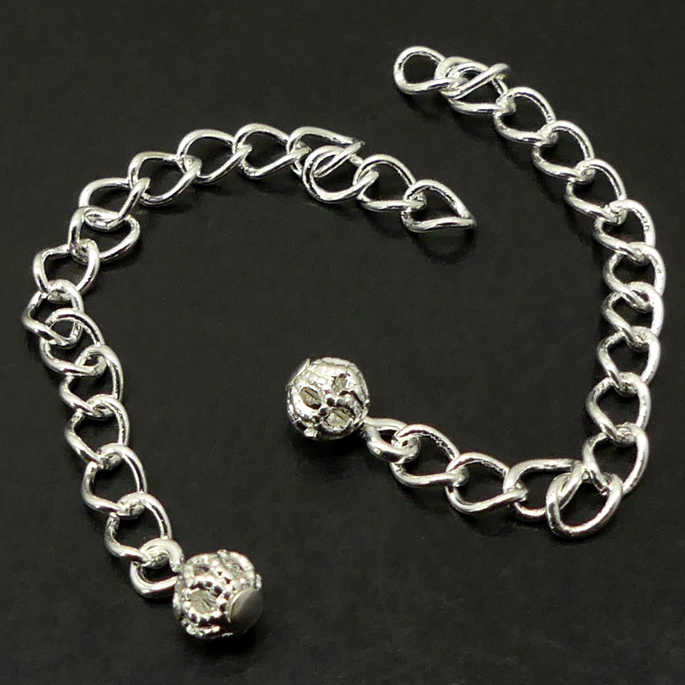 Chaînette Réglage "Boule" -  Argenté (1 pièce)