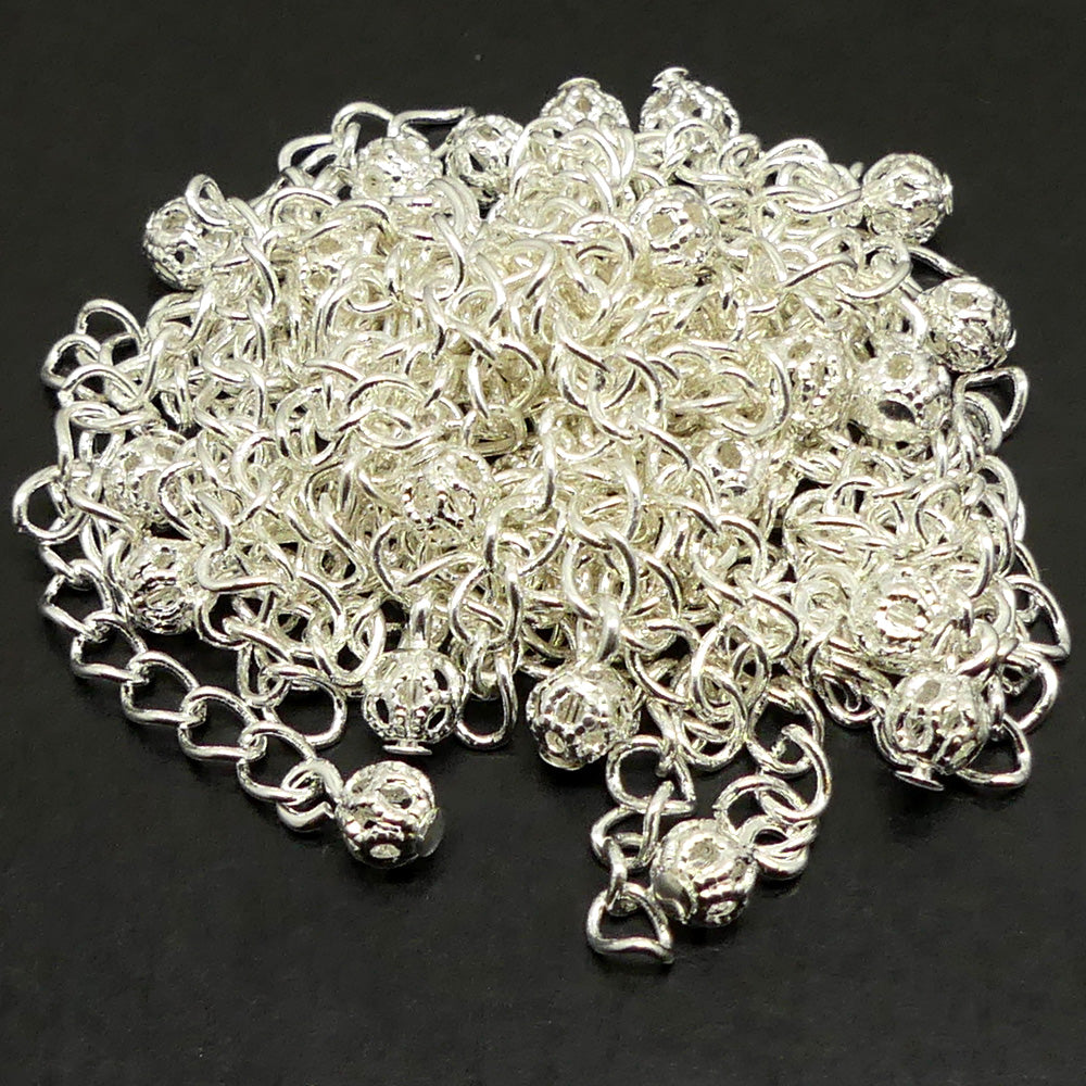 Chaînette Réglage "Boule" -  Argenté (1 pièce)