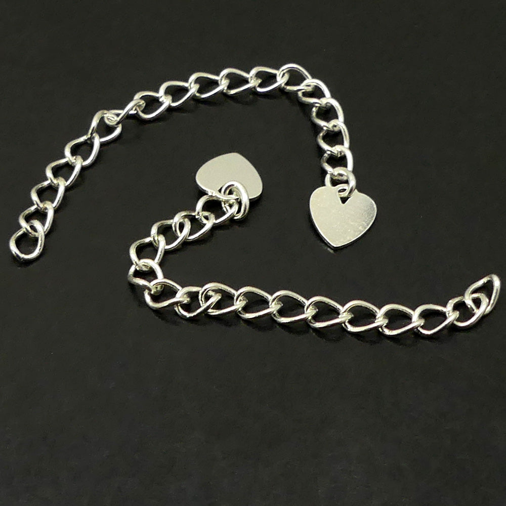 Chaînette - Réglage "Coeur" - Argenté (1 pièce)