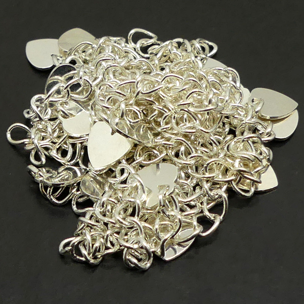 Chaînette - Réglage "Coeur" - Argenté (1 pièce)