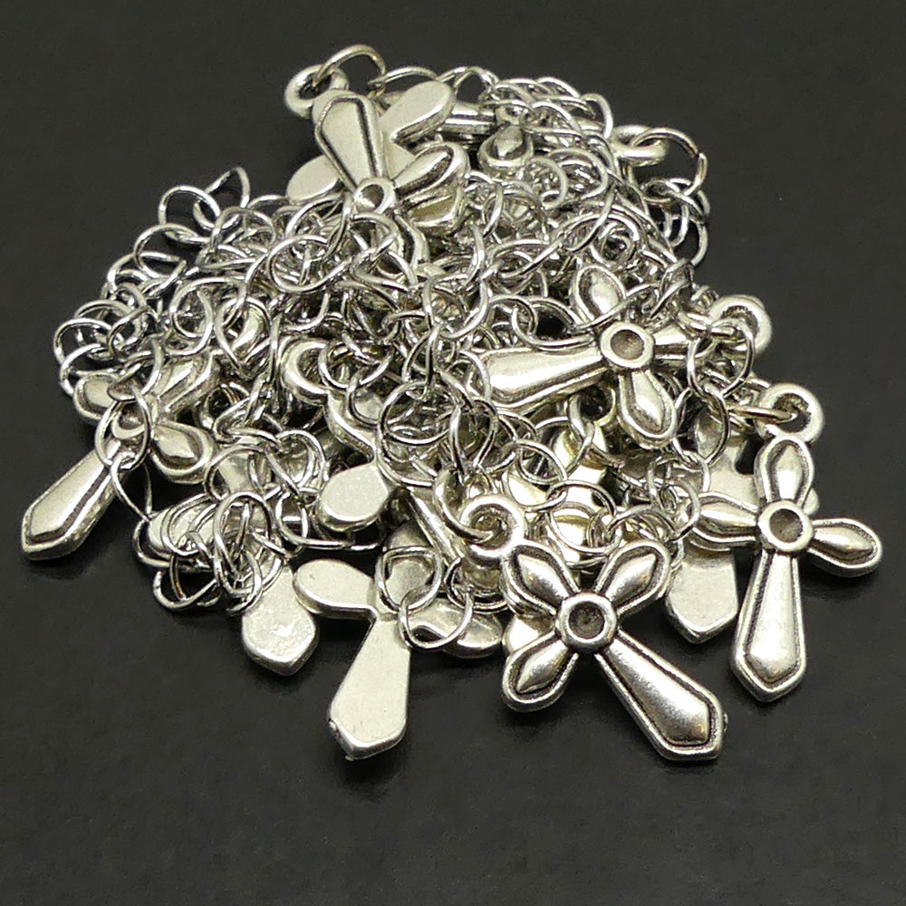 Chaînette - Réglage "Croix" - Argenté (1 pièce)