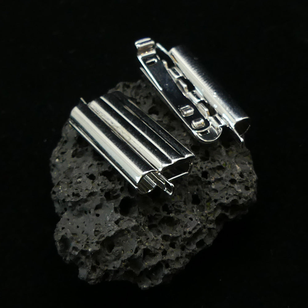 Fermoir - Glissière à clipser Beadslide - Métal argenté (1 pce)