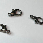 Fermoir pince de homard  - Gunmetal - 1 pce