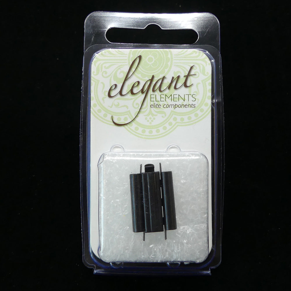 Fermoir - Glissière à clipser Beadslide 10x18mm - Noir (1pce)