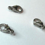 Fermoirs mousquetons - Acier inoxydable - 1 pce